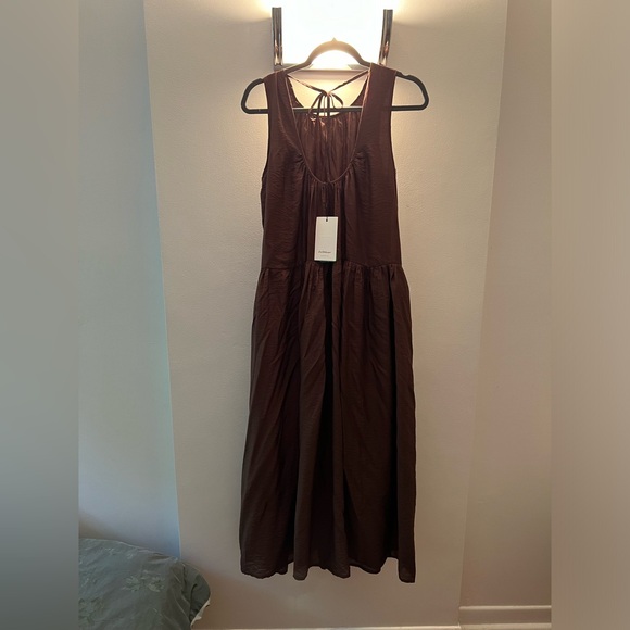 InWear “Rory” brown dress. Size 36/Small Sleeveless Maxi, loose fitting. NWT. - Picture 9 of 16